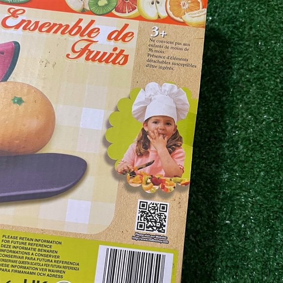 Pretend Food Play Set FRUITS Red Box Food and Accessories 11 Pcs Easy-Slide NEW - Picture 11 of 13